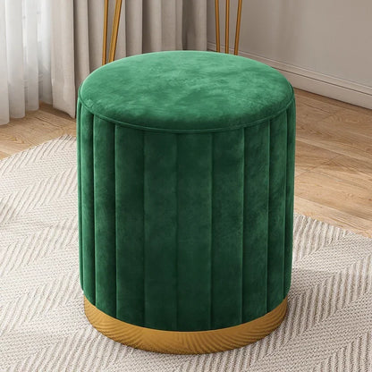 Round Storage Ottoman Stool