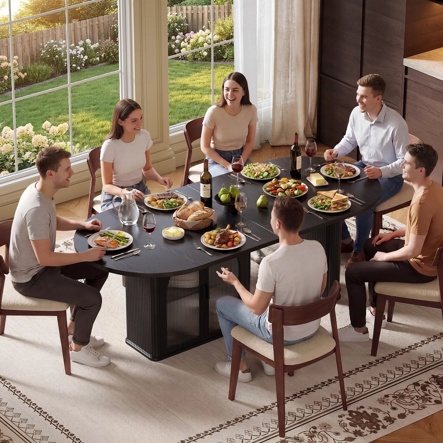 Thackeray Walnut Oval Dining Table