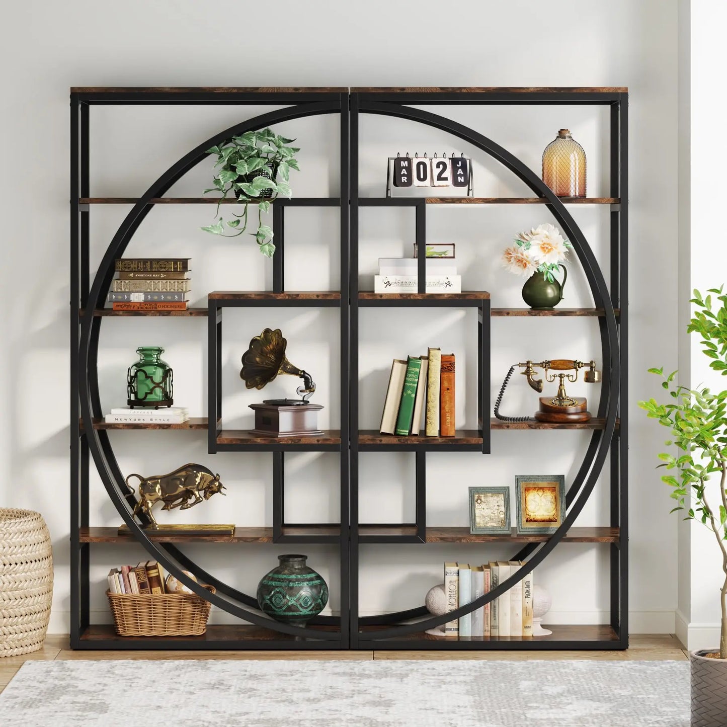 Archeon Geometric 6-Tier Bookcase