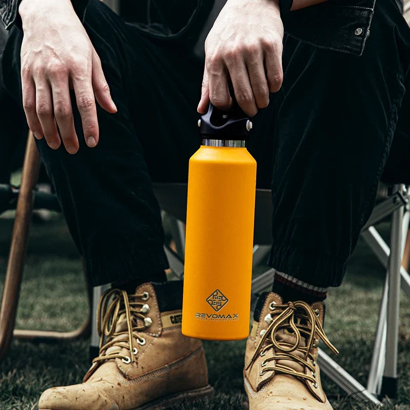 950ml Insulated Steel Thermos Flask, No-Spill Lid