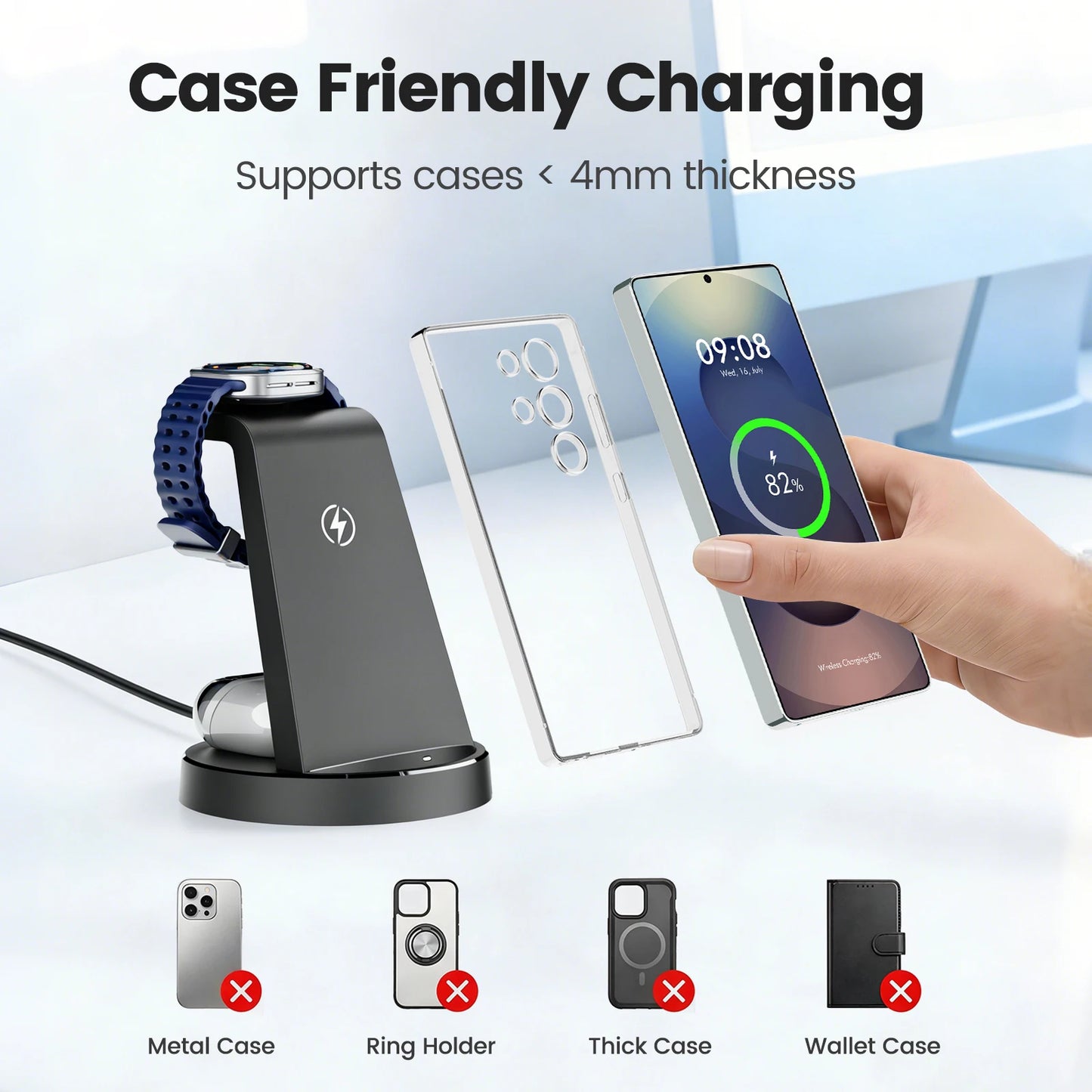FlexCharge Voyager 3-in-1 Magnetic Wireless Charging Station