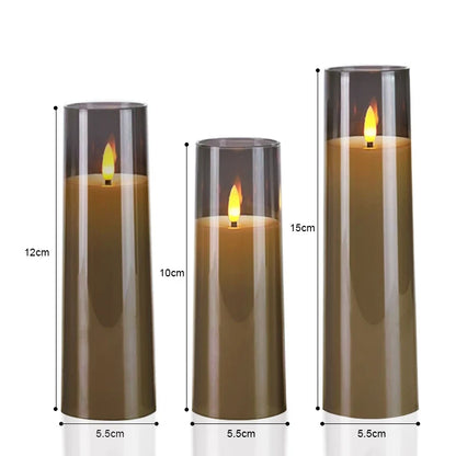 3-Pc Remote Control LED Flameless Candles