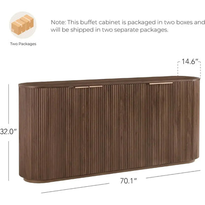 Thackery Fluted Walnut Sideboard