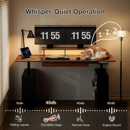 LED Storage Standing Desk