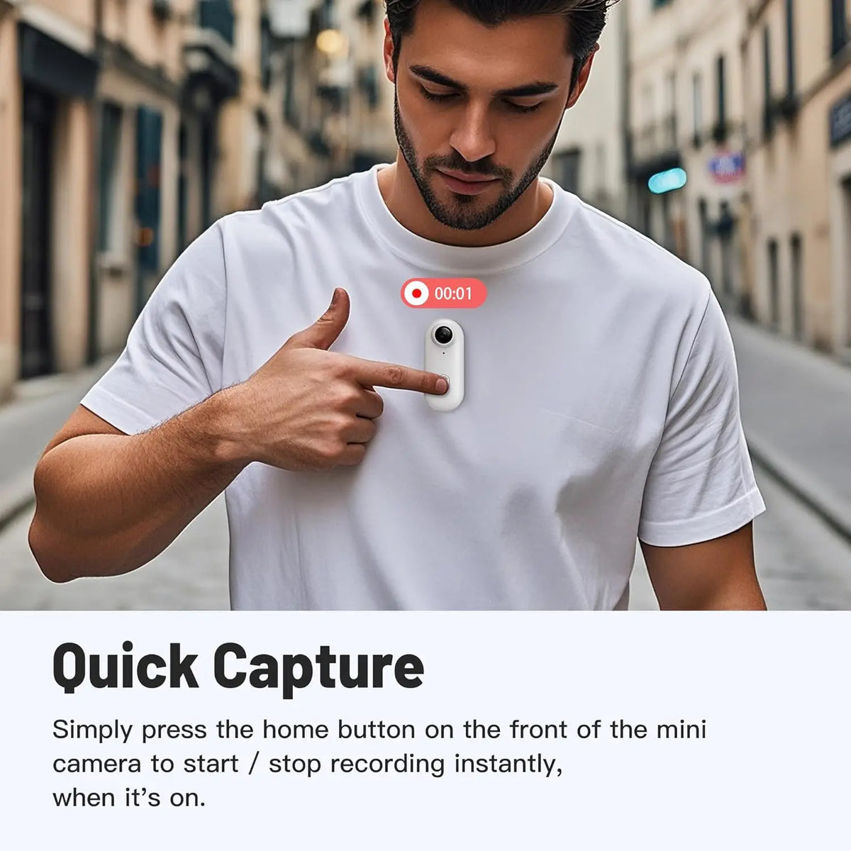Mini WiFi Body Camera – Hands-Free 1080P