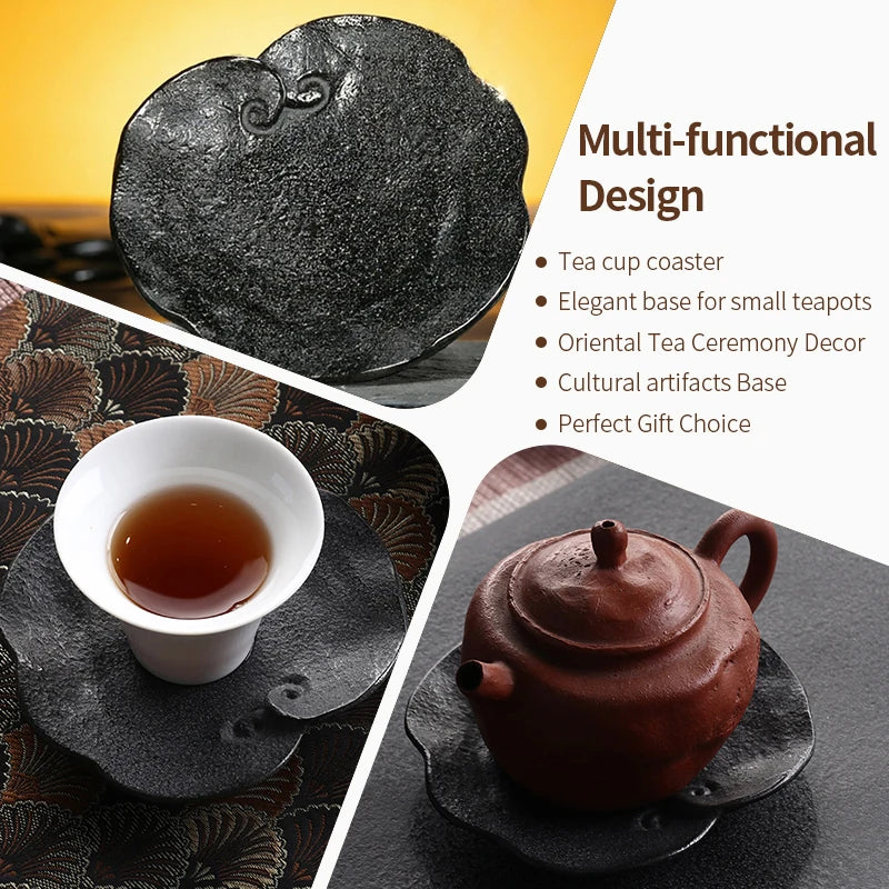 Hand-Carved Basalt Coaster