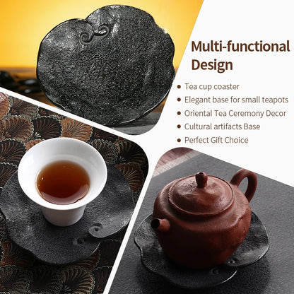 Hand-Carved Basalt Coaster