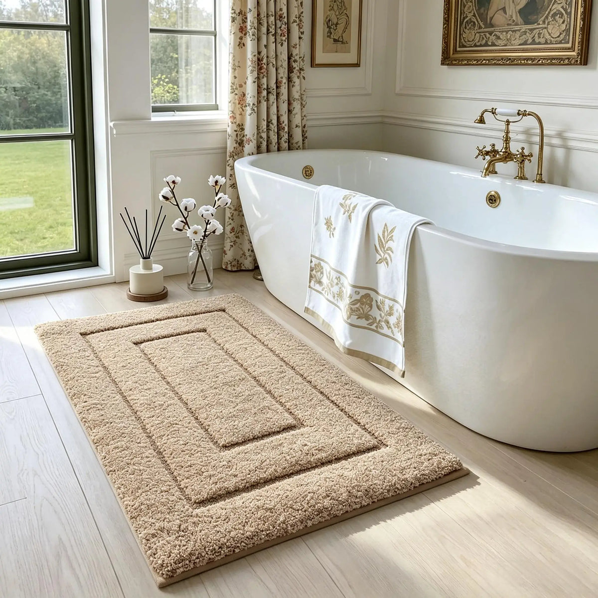 Ergové Bath Mat Polyester TPR Backing 5 Colors 3 Sizes