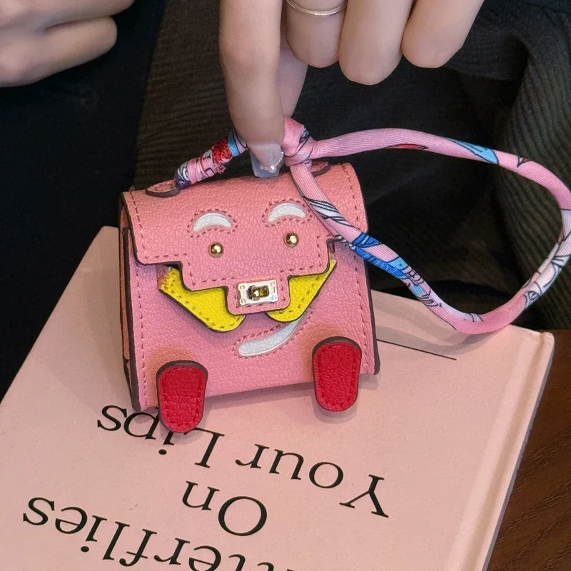 Mini PU Leather Earbud Case Charm