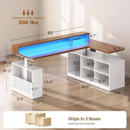 All Inclusive L-Shaped Electric Standing Desk