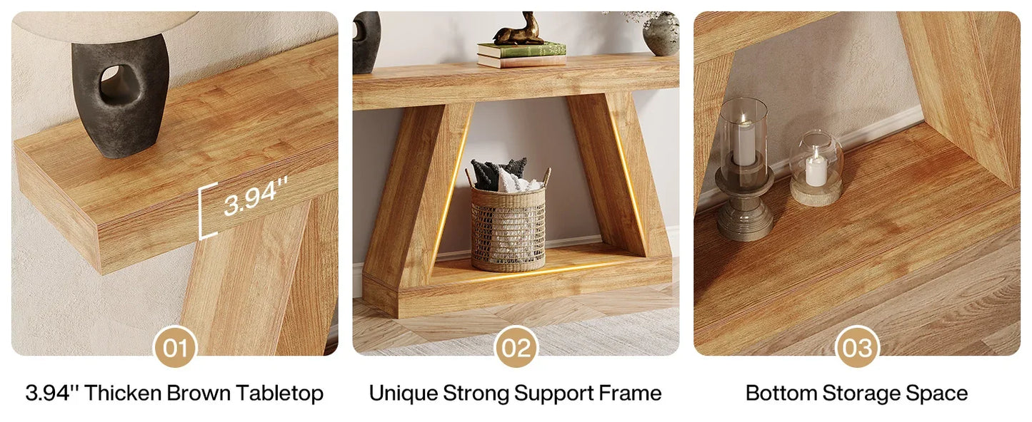 Holloway Rustic Console Table