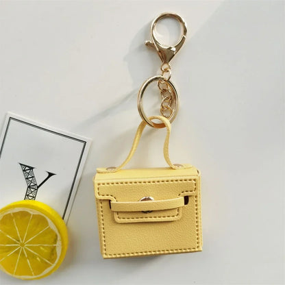 Mini PU Leather Coin Purse Keychain