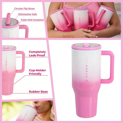 Insulated Tumbler with Flip Straw