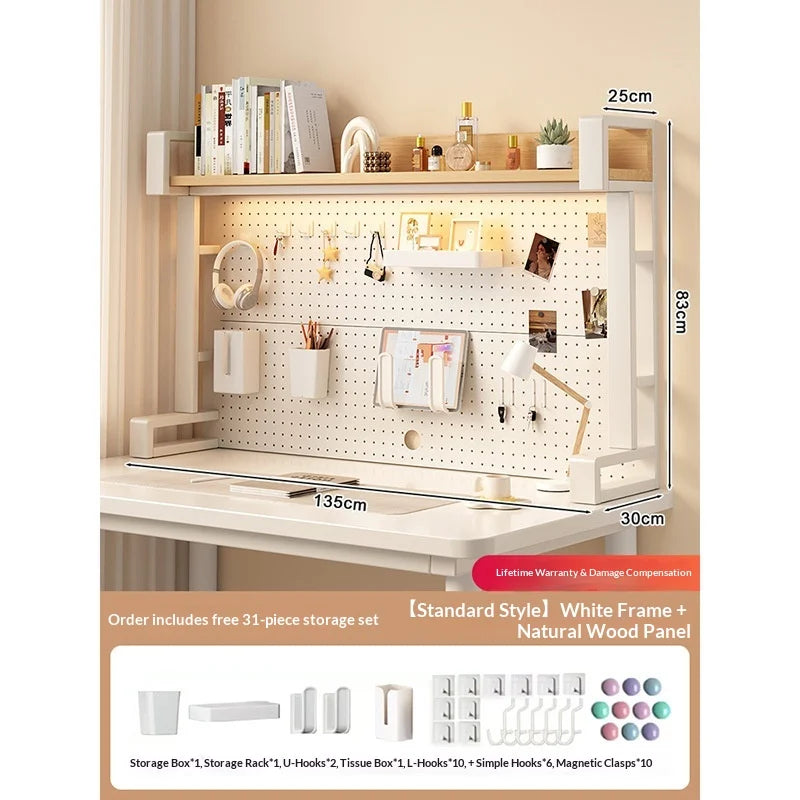Pegboard Desktop Shelf Organizer