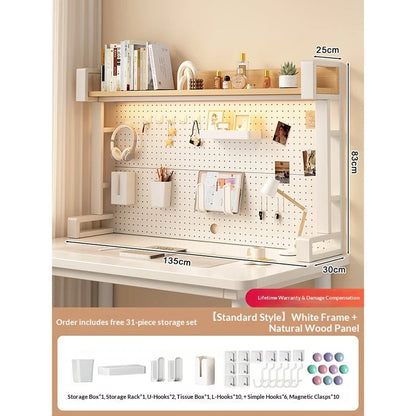 Pegboard Desktop Shelf Organizer