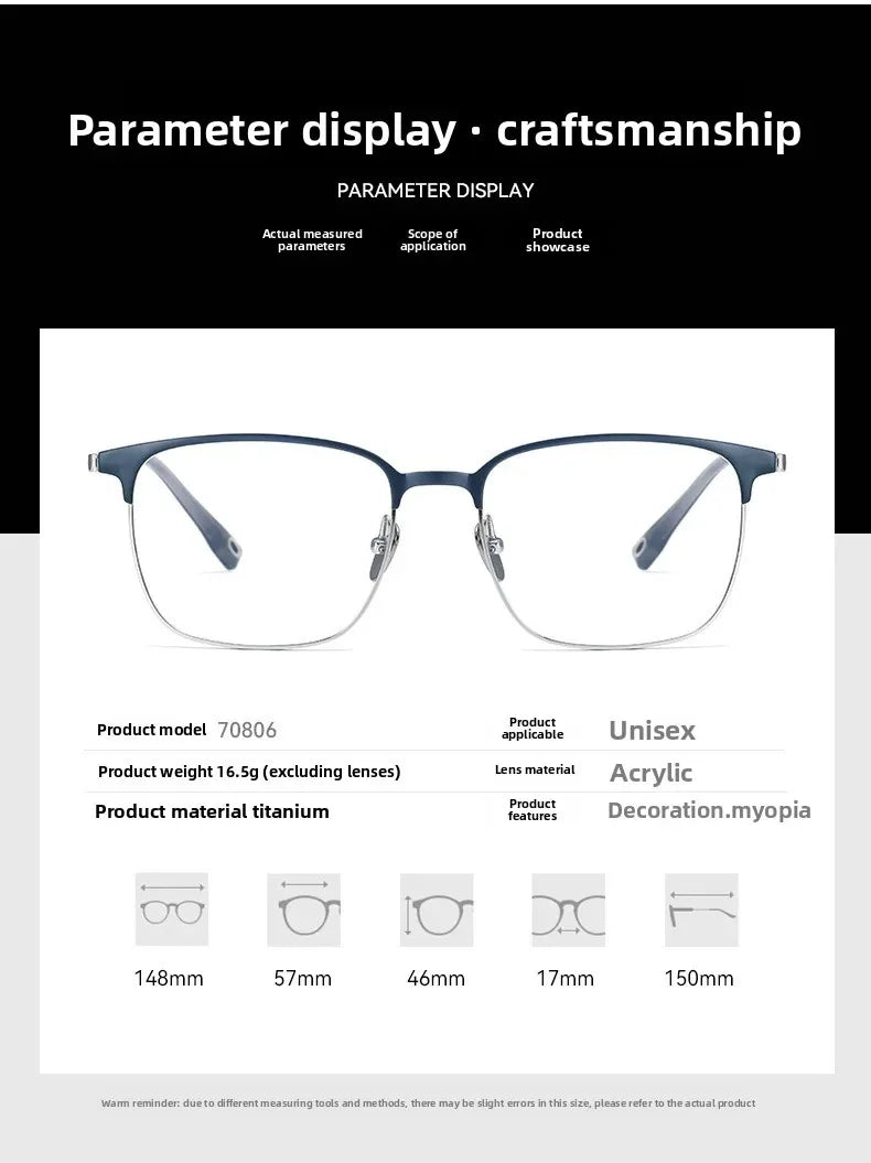 BLMUSA Titanium Reading Glasses