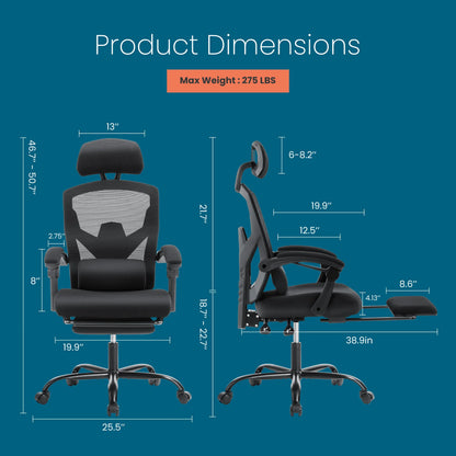 Tall Reclining Ergonomic Office Chair