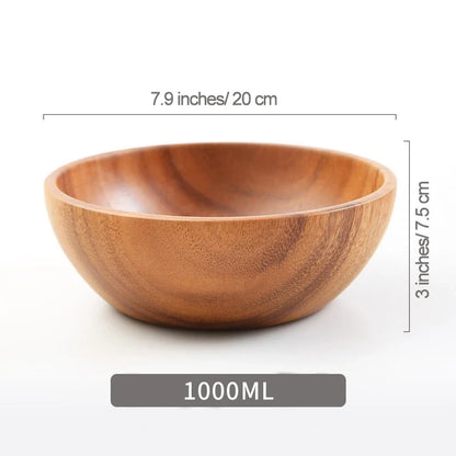 Acacia Wood Bowl, Japanese-Style Serving