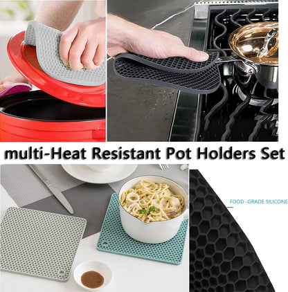 Silicone Trivet Pot Mat Set