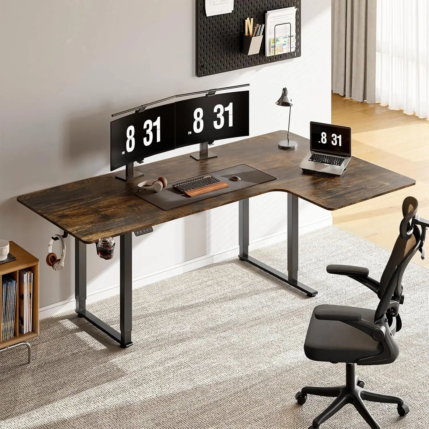 Nexus Pro 4-Leg Electric L-Shaped Standing Desk