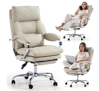 Ergonomic Padded Executive Chair with Footrest