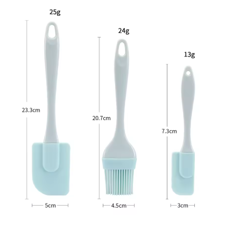 3Pc Silicone Spatula Set for Baking