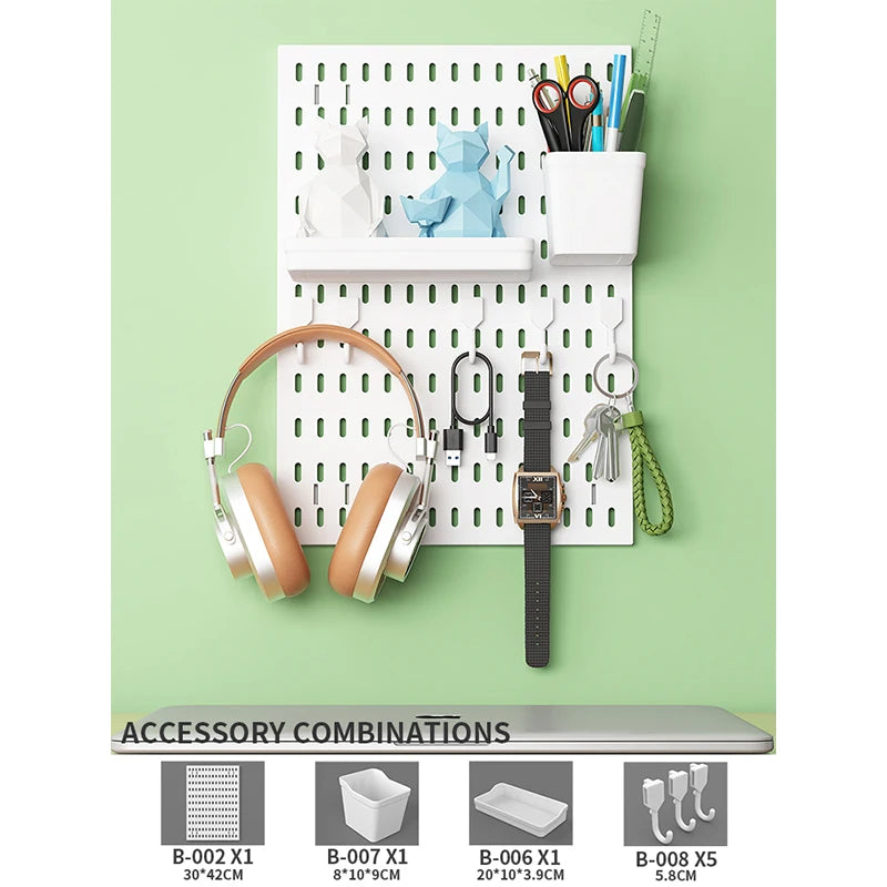 No-Holes Wall Pegboard Organizer