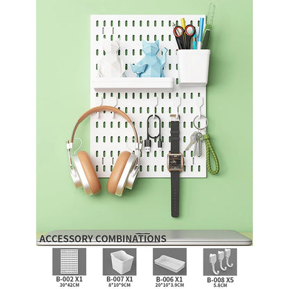 No-Holes Wall Pegboard Organizer