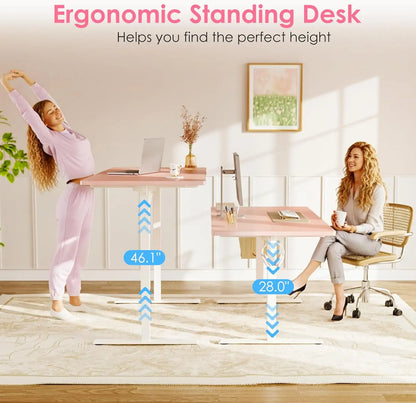 Rosalind Blush Standing Desk
