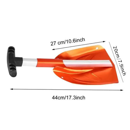 Telescopic Aluminum Snow Shovel | Portable Collapsible Winter Snow and Ice Shovel