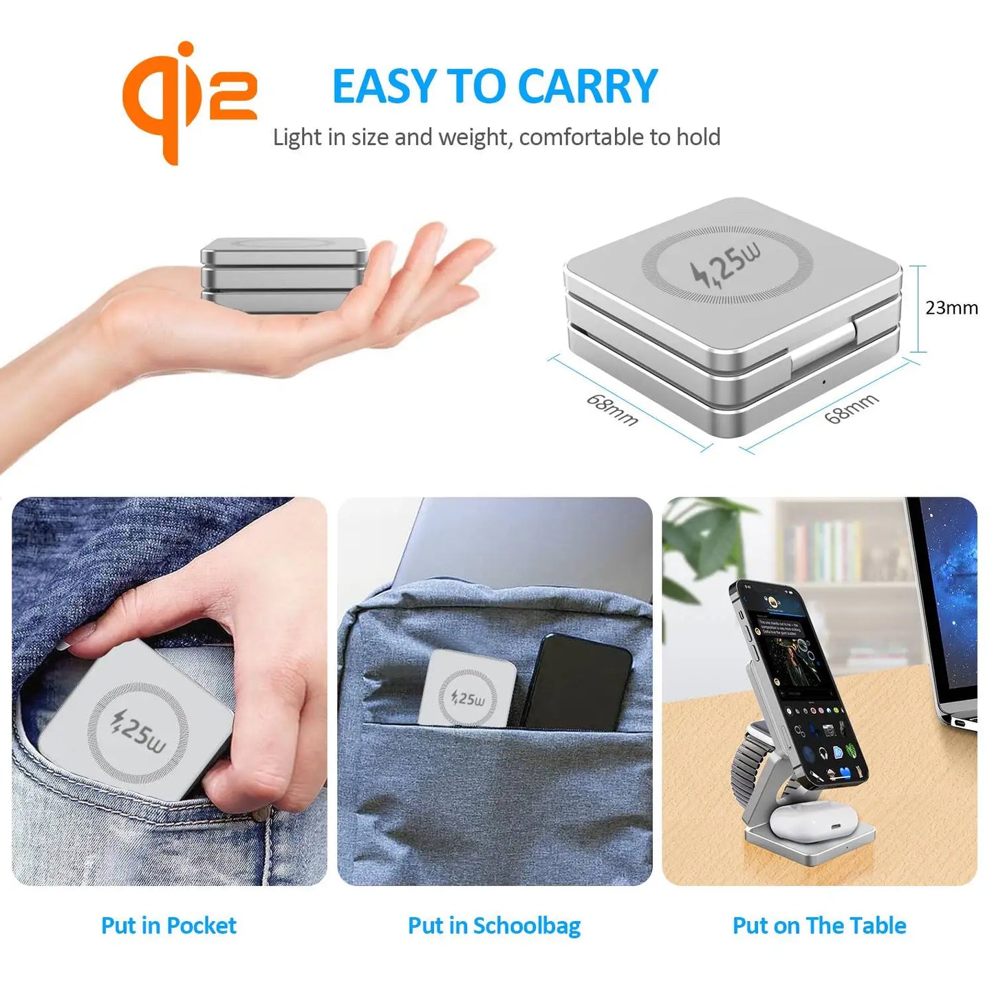 UltraFold 25W 3-in-1 Fast Wireless Charging Station