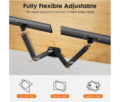 Gas Spring Dual Monitor Arm