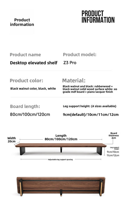 Z3 Pro Modular Solid Wood Monitor Riser