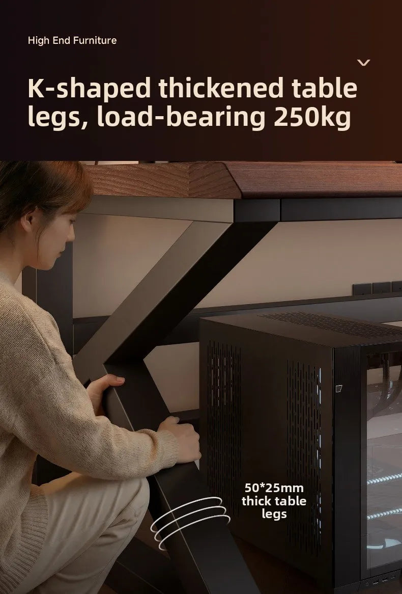 Onyx Rectangular Gaming Computer Desk
