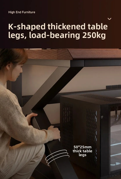 Onyx Rectangular Gaming Computer Desk
