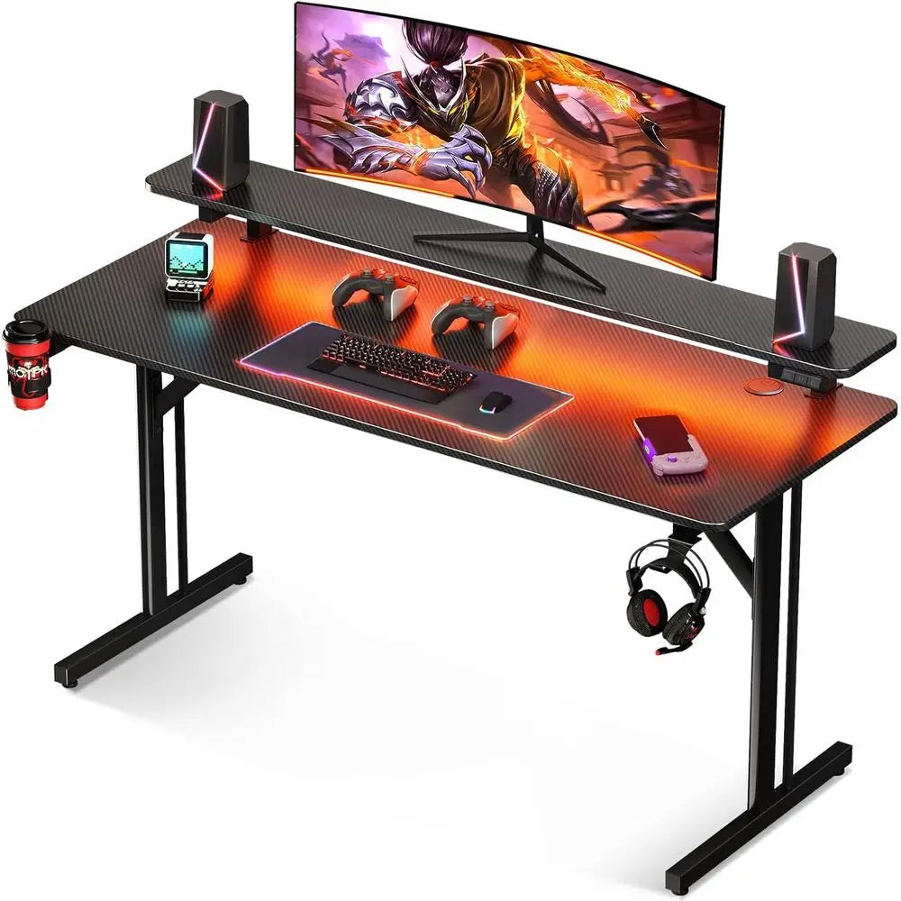 LED Carbon Fiber Gaming Desk