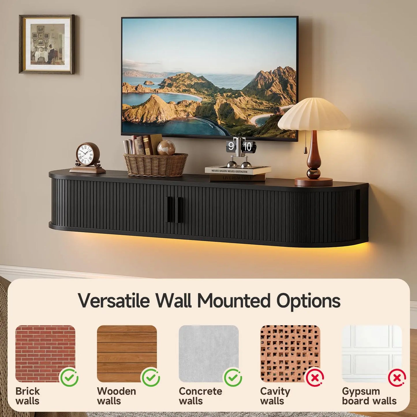 Aldric Floating Media Console
