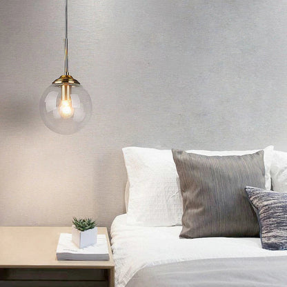 Amber, Clear & Smoke Grey Glass Pendant Light