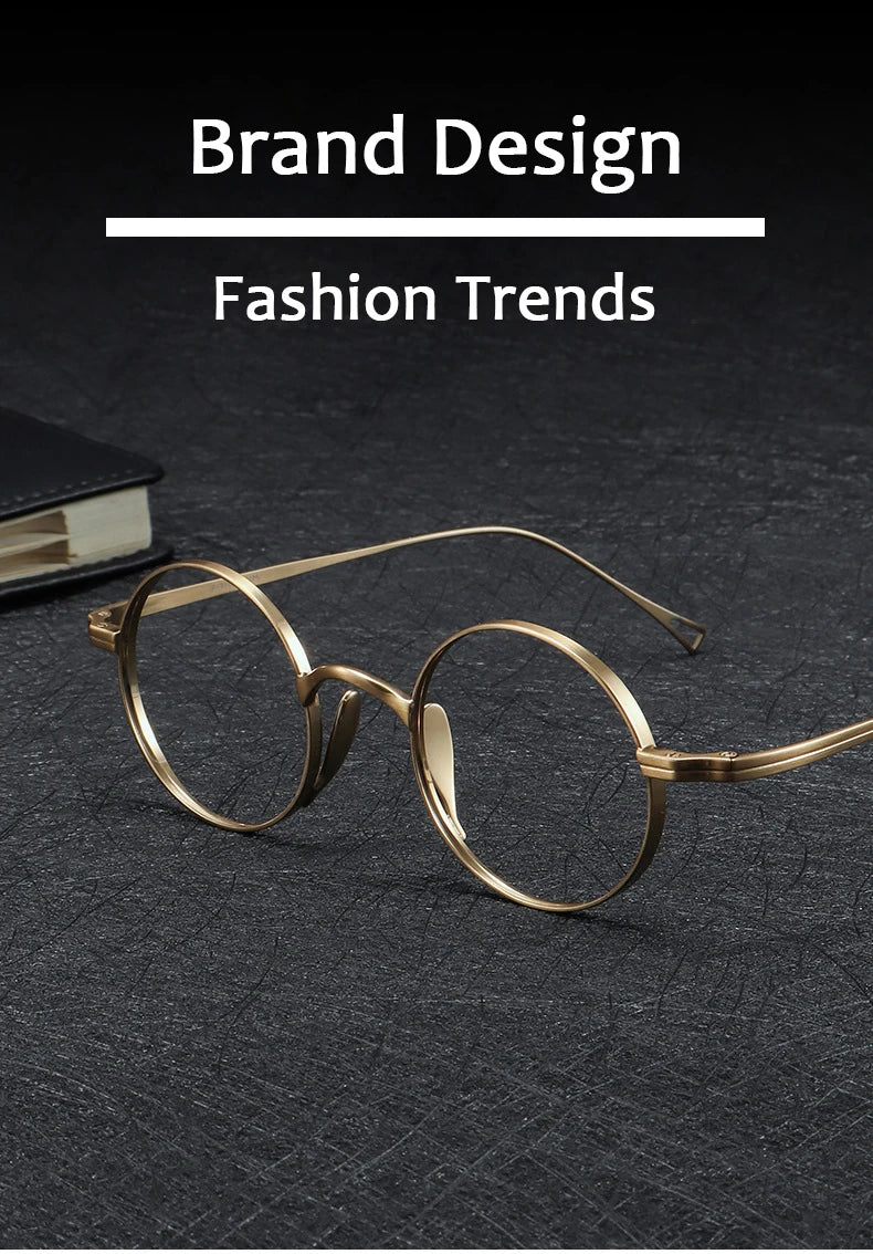 Titanium Retro Round Glasses