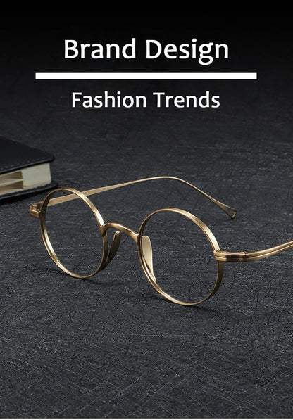 Titanium Retro Round Glasses