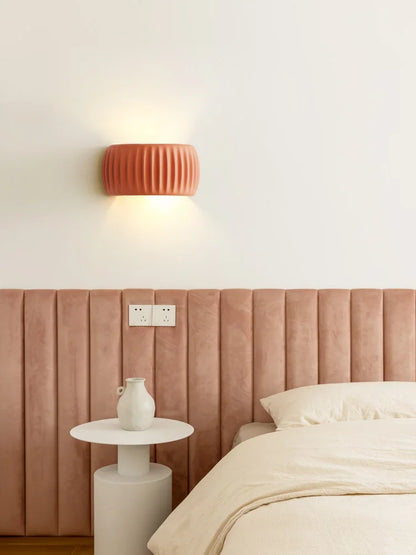 Ribbed Resin Sconce, Warm Up & Down Light