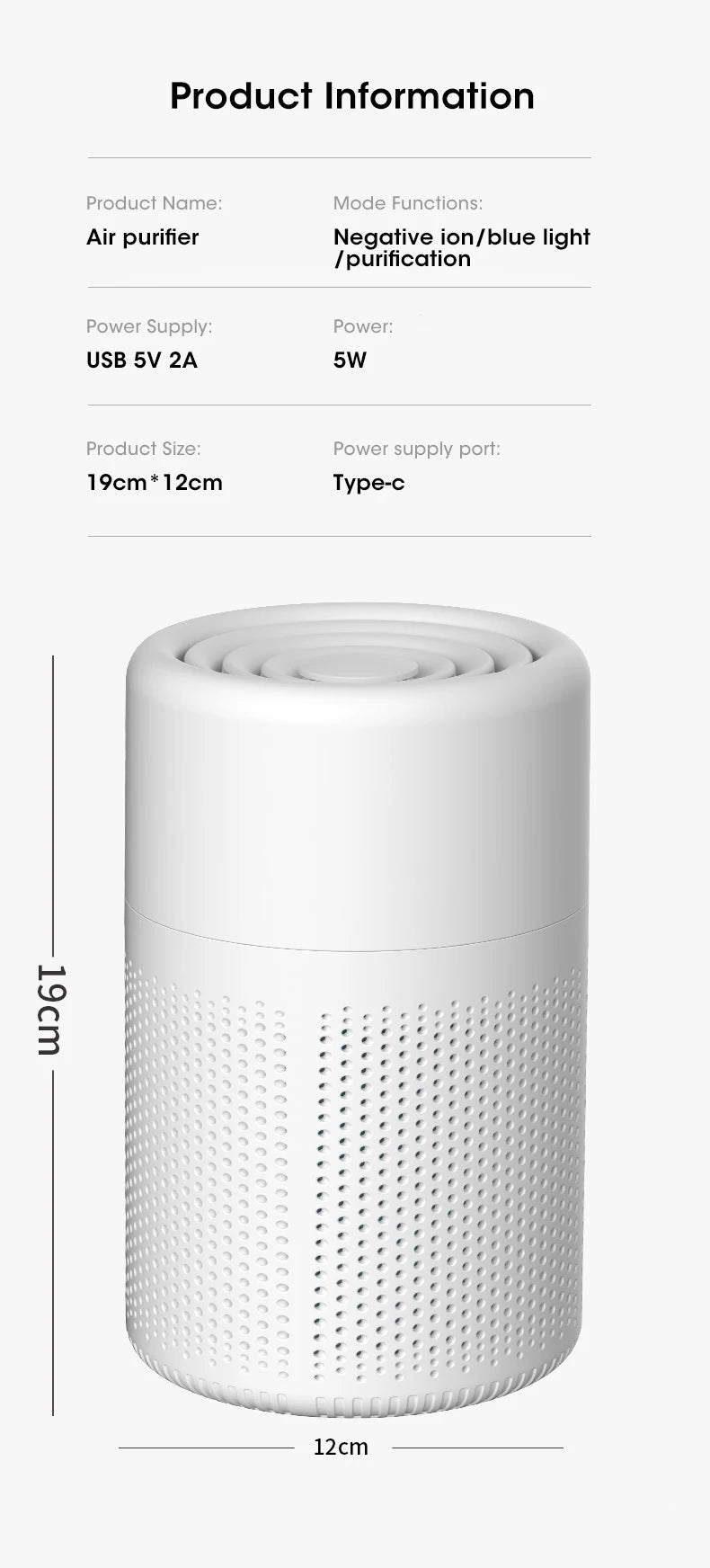 Portable Mini Air Purifier