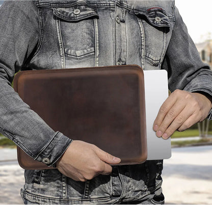 Luxury Genuine Leather Laptop Sleeve
