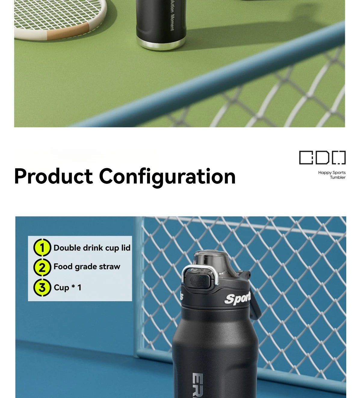 Double-Wall Insulated Sport Tumbler