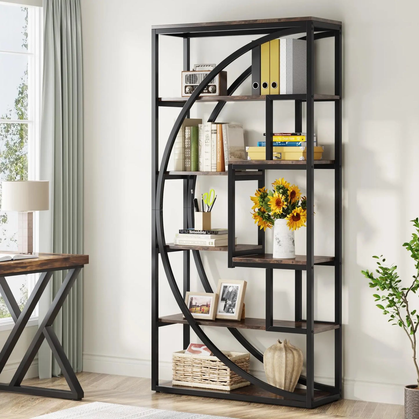 Archeon Geometric 6-Tier Bookcase