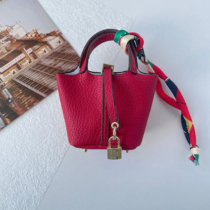 Basket Bag Charm Keychain Accessory