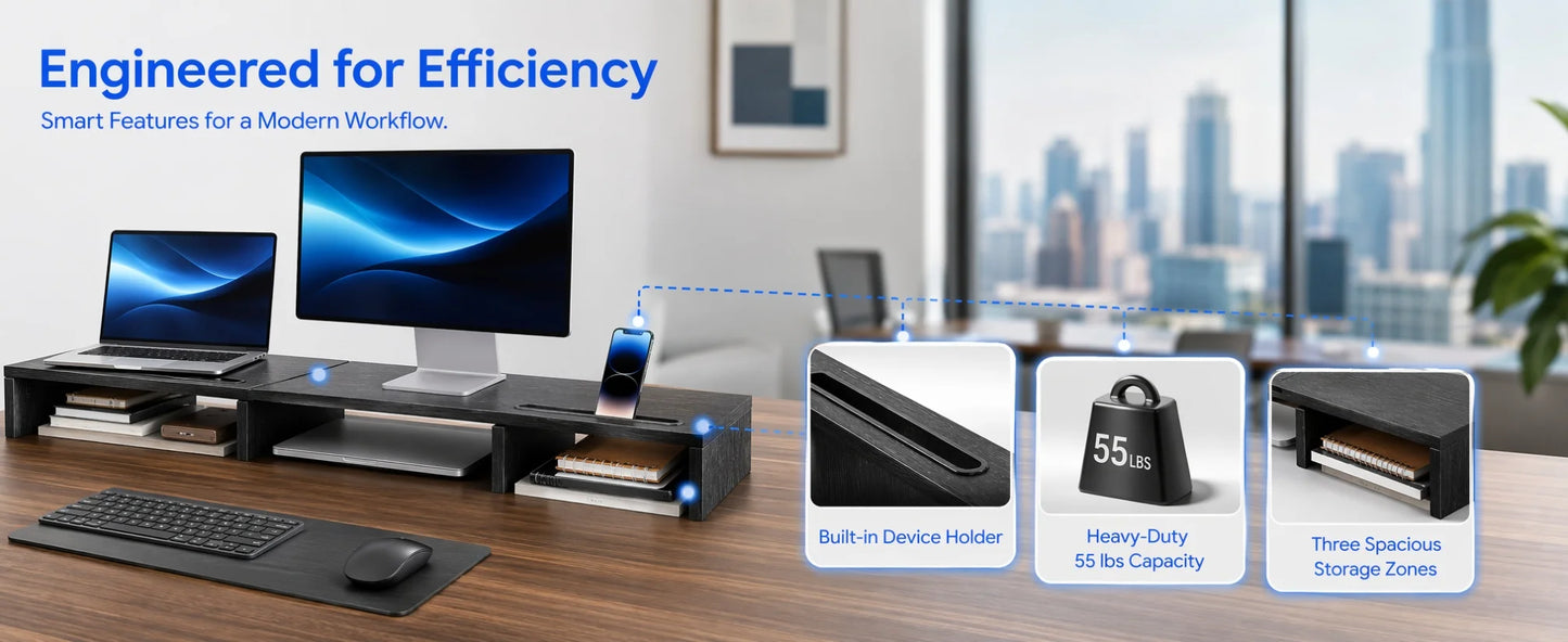 Dual Monitor Stand Riser