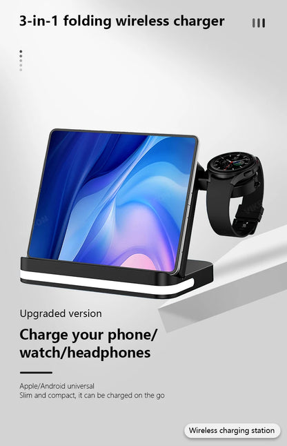 AuraCharge Pro 6-in-1 Wireless Charging Station with LED Clock