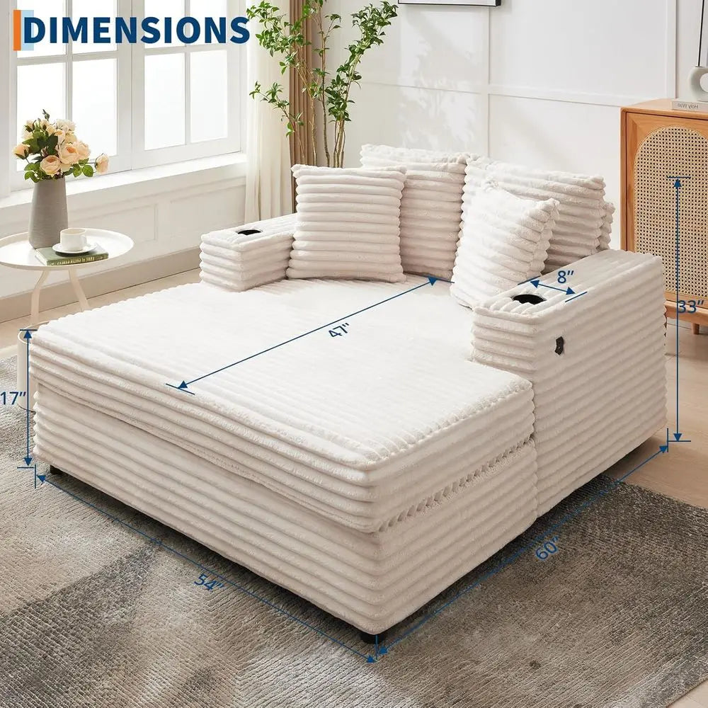 Castellan Oversized Chaise Sofa Bed
