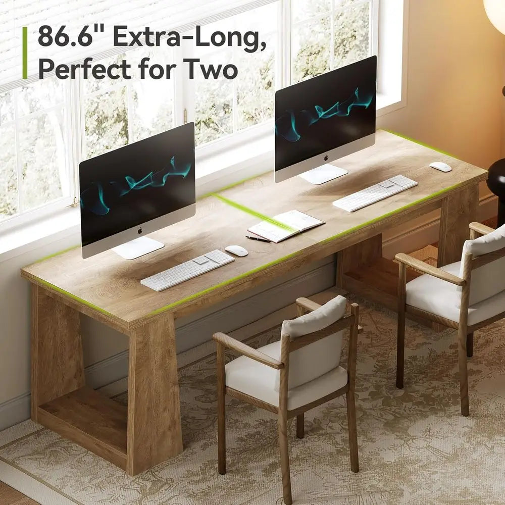 Dual-Person Home Office Desk